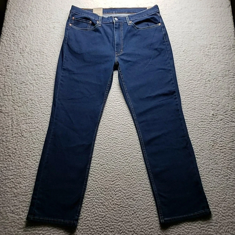 Levis 514 Jeans Mens 36x30 Blue Regular Fit Straight Leg Stretch Denim Pants